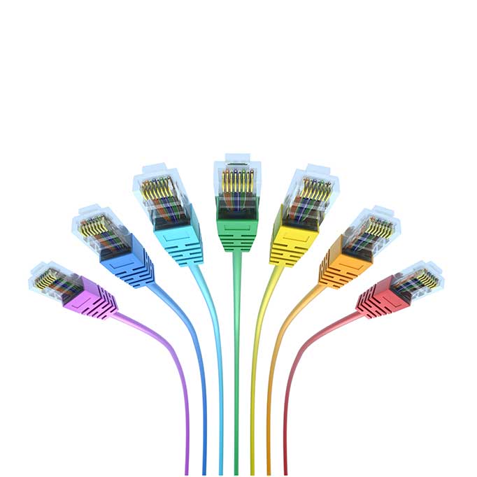 An array of fiber cables An array of fiber cables